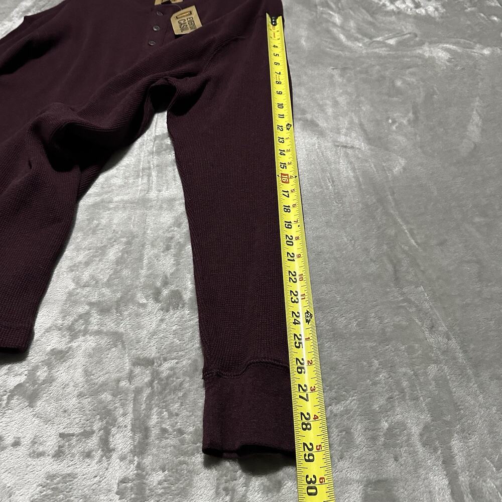 NWT Foundry Supply Co Waffle Knit Henley Shirt Mens Size 2XLT Tall Burgundy Red - Picture 6 of 9